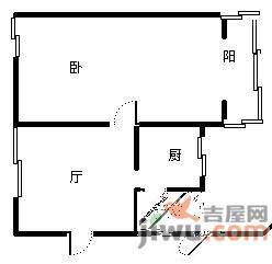 宏声巷小区1室1厅1卫52㎡户型图