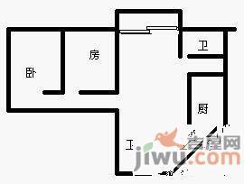 北岸新洲2室2厅1卫95㎡户型图