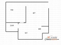 金字塔金都会广场1室1厅1卫57㎡户型图