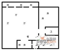 俊东颐合苑2室2厅1卫90㎡户型图