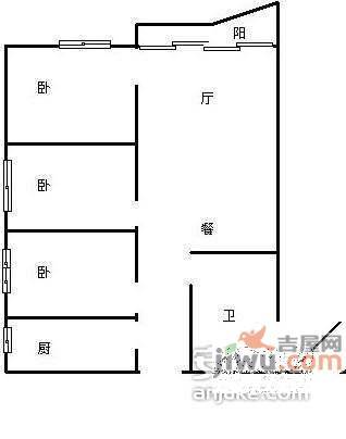 天安仕锦阁3室2厅2卫112㎡户型图