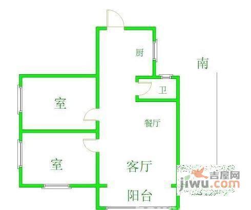 鑫源大厦2室1厅1卫户型图