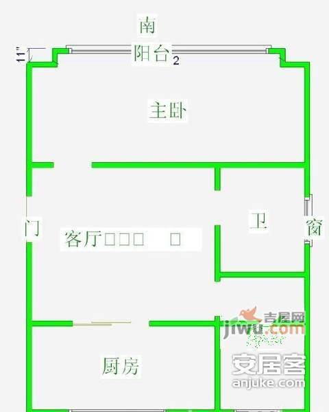 鑫源大厦2室1厅1卫户型图