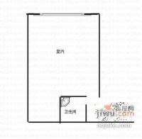 一城精英国际1室1厅1卫52㎡户型图