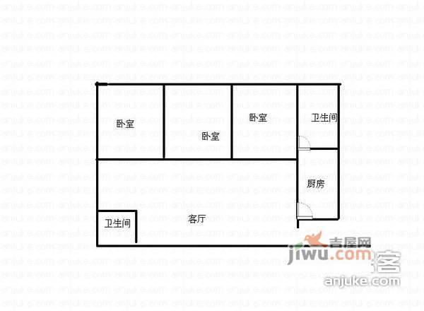 宏福俊悦3室2厅2卫户型图