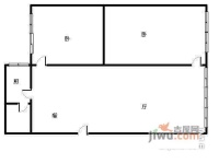 枇杷山正街社区2室2厅1卫64㎡户型图