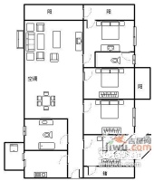 江都怡园4室2厅2卫户型图