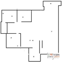 龙景花园3室2厅2卫140㎡户型图