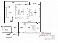 航天花园3室2厅1卫87㎡户型图