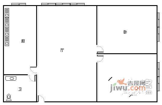 石坪村2室2厅1卫户型图