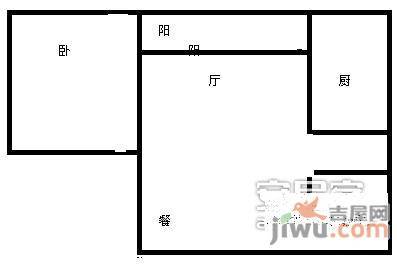 逸馨苑1室2厅1卫户型图