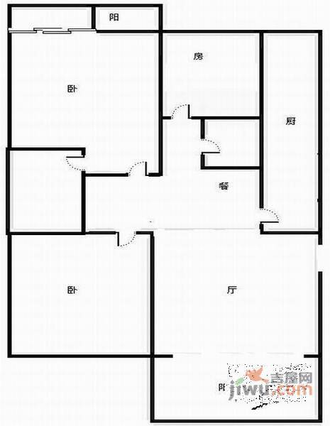 国税小区3室2厅2卫130㎡户型图