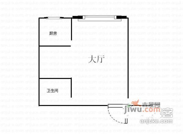 时代星空1室0厅1卫53㎡户型图