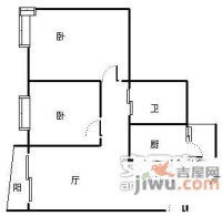 阳光汇2室2厅1卫62㎡户型图