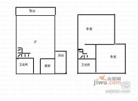弗瑞登2室2厅2卫53㎡户型图