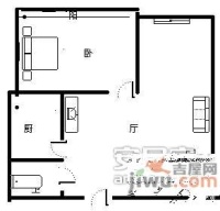 石韵桂园2室2厅1卫49㎡户型图