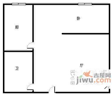 业城花园1室1厅1卫户型图