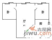 恒鑫花园2室2厅1卫户型图