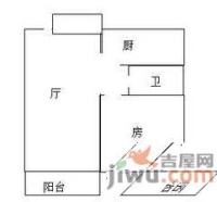 风华大厦1室1厅1卫户型图