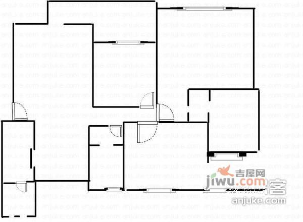 钻石商住楼2室1厅1卫户型图