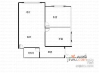 人和康居三期2室2厅1卫75㎡户型图