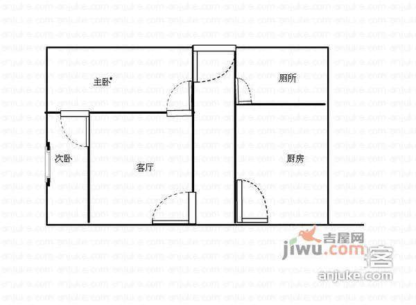 长江二路2室1厅1卫67㎡户型图