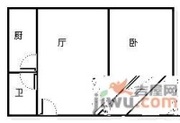 欣阳社区1室1厅1卫50㎡户型图