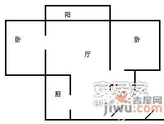 宁静小区2室1厅1卫户型图