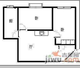 贤园小区2室2厅1卫户型图