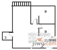 随缘居2室1厅1卫63㎡户型图