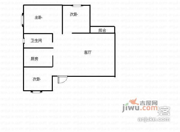 秋实小区3室2厅1卫户型图