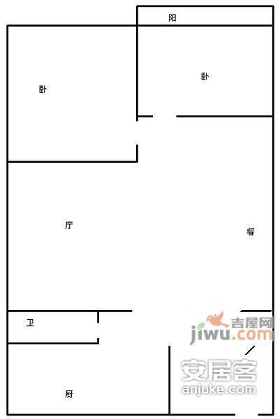 沙坪坝金华苑3室2厅2卫120㎡户型图