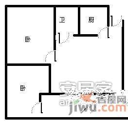 富悦新城2室2厅2卫户型图