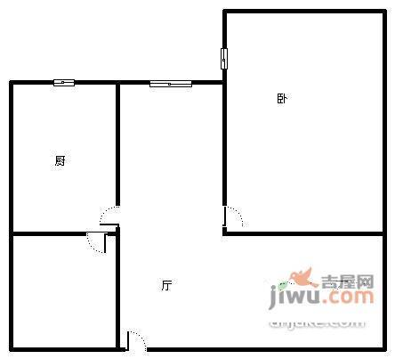 紫荆花园1室1厅1卫户型图