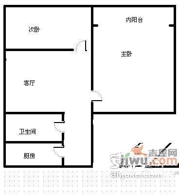 临华路小区2室1厅1卫79㎡户型图