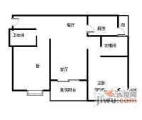 盛世华城2室2厅1卫93㎡户型图