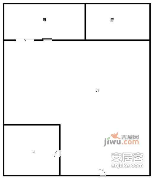 融汇新时代1室1厅1卫71㎡户型图