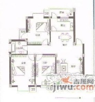 富丽苑A区3室2厅2卫105㎡户型图