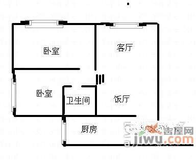 富馨苑2室2厅1卫85㎡户型图