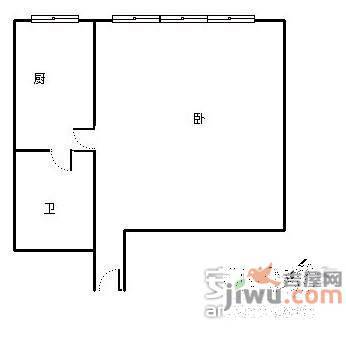 世纪银河1室0厅1卫34㎡户型图