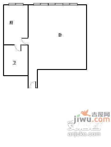 世纪银河1室1厅1卫33㎡户型图