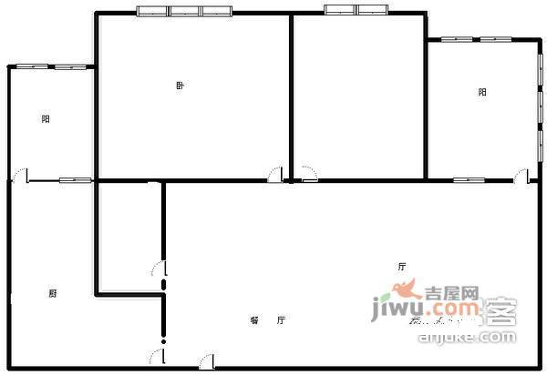 顺盛雅苑2室2厅1卫83㎡户型图