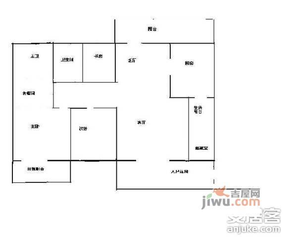 翠湖柳岸3室2厅2卫154㎡户型图