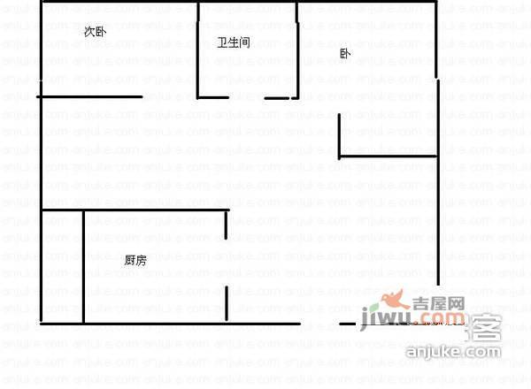 翠湖柳岸2室2厅1卫99㎡户型图