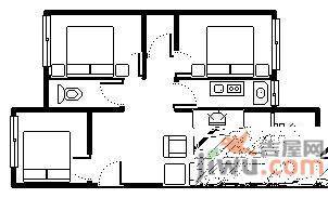 翠湖柳岸3室2厅1卫98㎡户型图