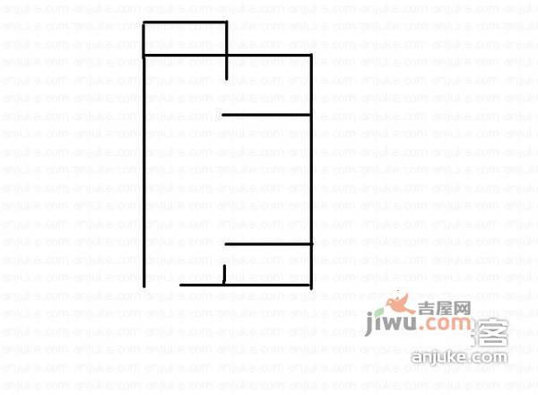 云湖景苑1室1厅1卫46㎡户型图