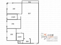 杰信华府广场3室2厅2卫120㎡户型图