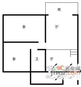 空港圣地2室2厅1卫89㎡户型图