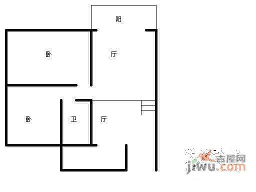 空港圣地2室2厅1卫89㎡户型图