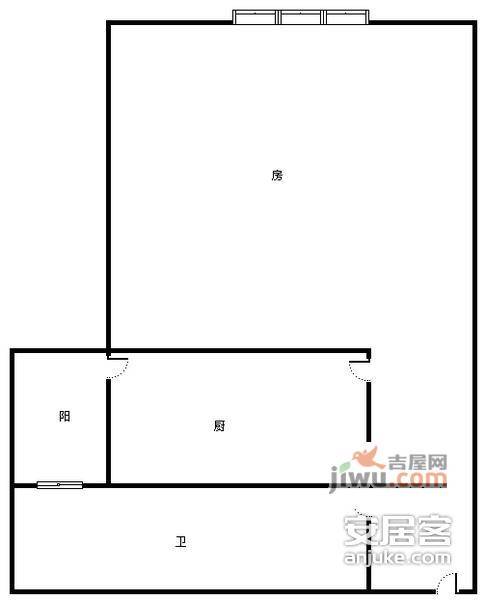 南源居1室0厅1卫45㎡户型图